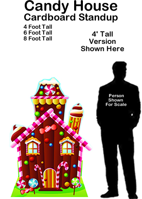 Candy House Cardboard Cutout Standup Prop