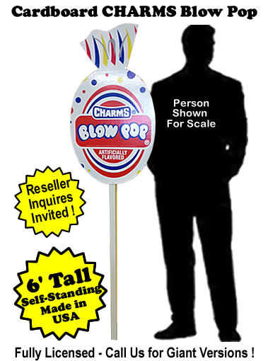  Charms Blow Pop Cardboard Cutout Standup Prop - Self Standing