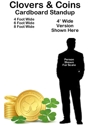 Lucky Coins and Clovers Cardboard Cutout Standup Prop