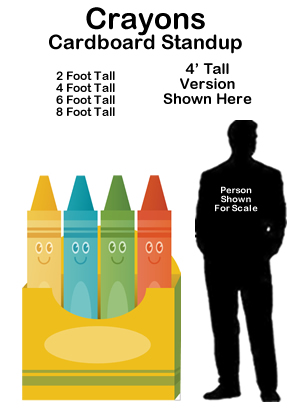 Crayon Box Cardboard Cutout Standup Prop