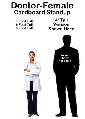 Dr Female Cardboard Cutout Standup Prop