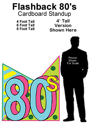 Flashback 80s Cardboard Cutout Standup Prop