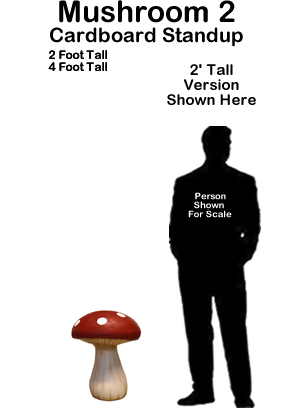 Mushroom 2 Cardboard Cutout Standup Prop