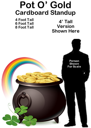 Pot of Gold Cardboard Cutout Standup Prop