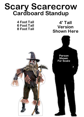 Scary Scarecrow Cardboard Cutout Standup Prop