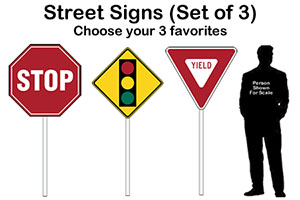 Street Signs Cardboard Cutout Standup Props