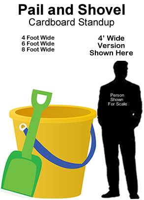 Pail & Shovel Cardboard Cutout Standup Prop 