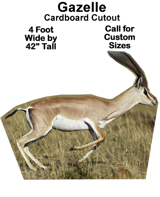 Gazelle Cardboard Cutout Standup Prop