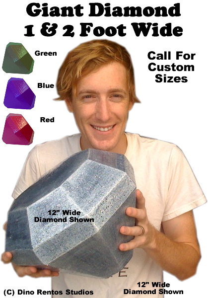 Giant Diamond & Gem 3D Foam Prop