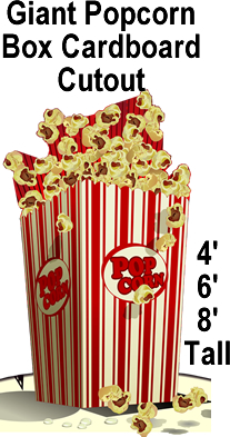 Popcorn Box Cardboard Cutout Standup Prop