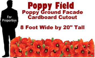 Poppy Field Cardboard Cutout Standup Prop