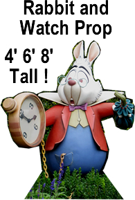 White Rabbit Cardboard Cutout Standup Prop