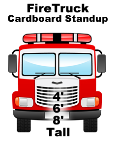 Fire Truck Cardboard Cutout Standup Prop