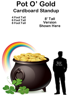 Pot of Gold Cardboard Cutout Standup Prop