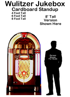 Wurlitzer Jukebox Cardboard Cutout Standup Prop