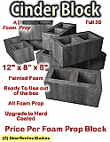 Cinder Block Foam Prop