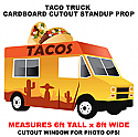 Taco Truck Cardboard Cutout Standup Prop