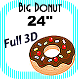 Big/Giant Donut Foam Prop 24"